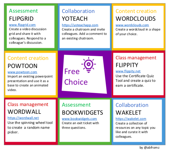 Teacher PD Choice Boards, #Learning Menus, and Playlists

bit.ly/3bO9fyx  📸@abfromz
#teaching #edtech