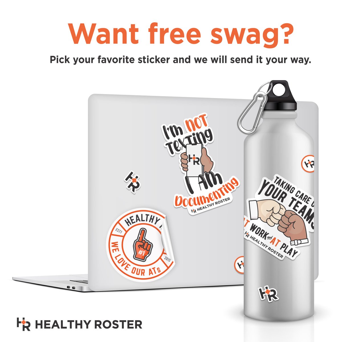 For ATs - Want some free Healthy Roster swag? Pick your favorite sticker and we’ll send you one! info.healthyroster.com/emr/vote-on-yo… #ATTwitter