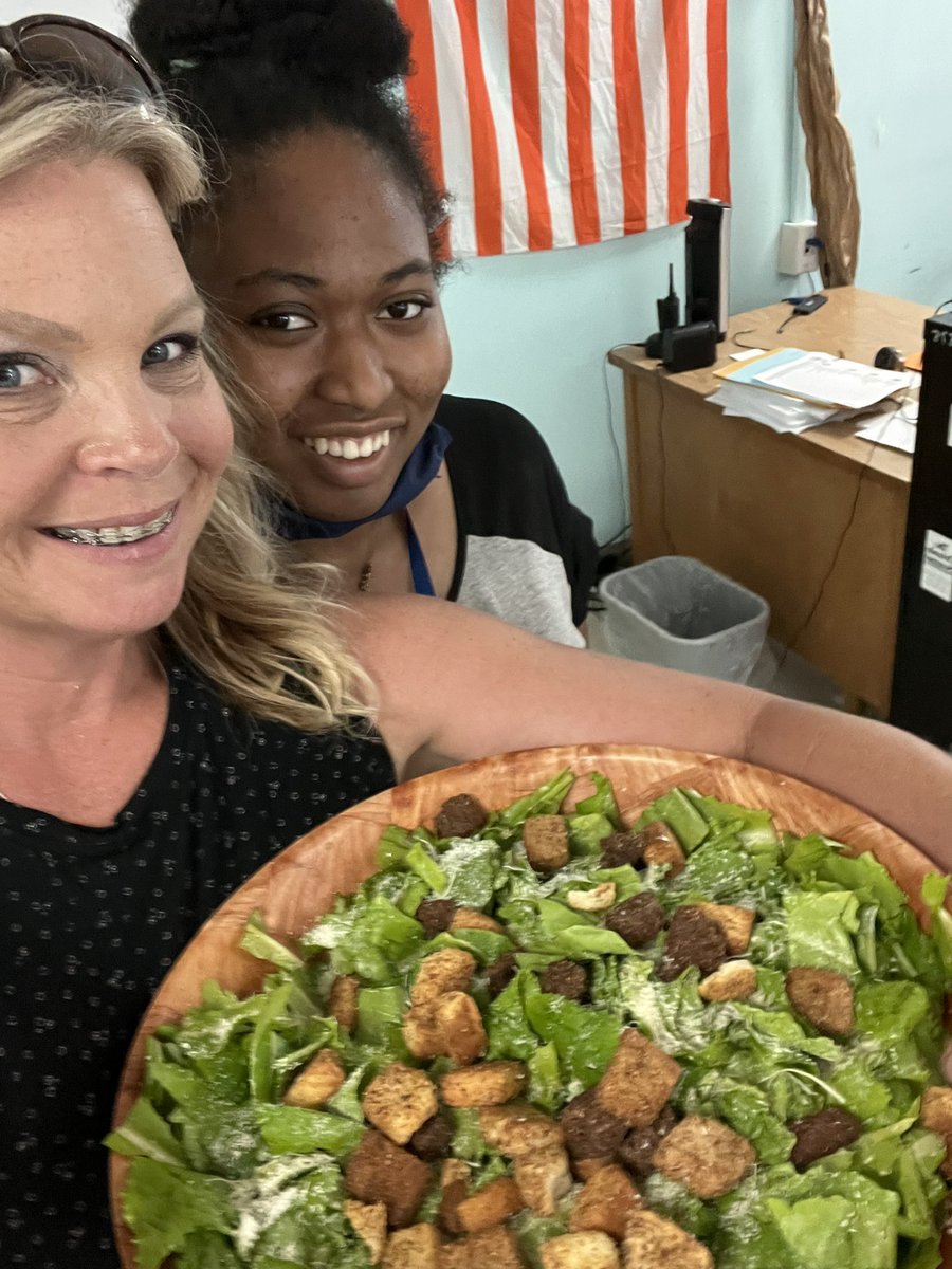 Deltona High School transition students started our very own vegetable garden this year and yesterday we got to harvest our lettuce to make a beautiful caesar salad for end-of-the-year school party! So proud of my kids!❤️ <a href="/DHSHappenings/">Deltona High School Happenings</a> <a href="/DeltonaHigh/">Deltona High</a>