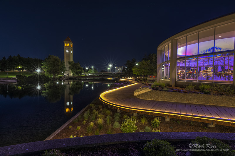 MarkKiver's tweet photo. The Looff Carrousel and the Clocktower, two of the many great features of downtown Spokane. https://t.co/G7mTK342Zk #LooffCarrousel #FindArtThisSummer #BuyintoArt #Spokane #WallArt #RiverfrontPark https://t.co/zxUA25aWfM