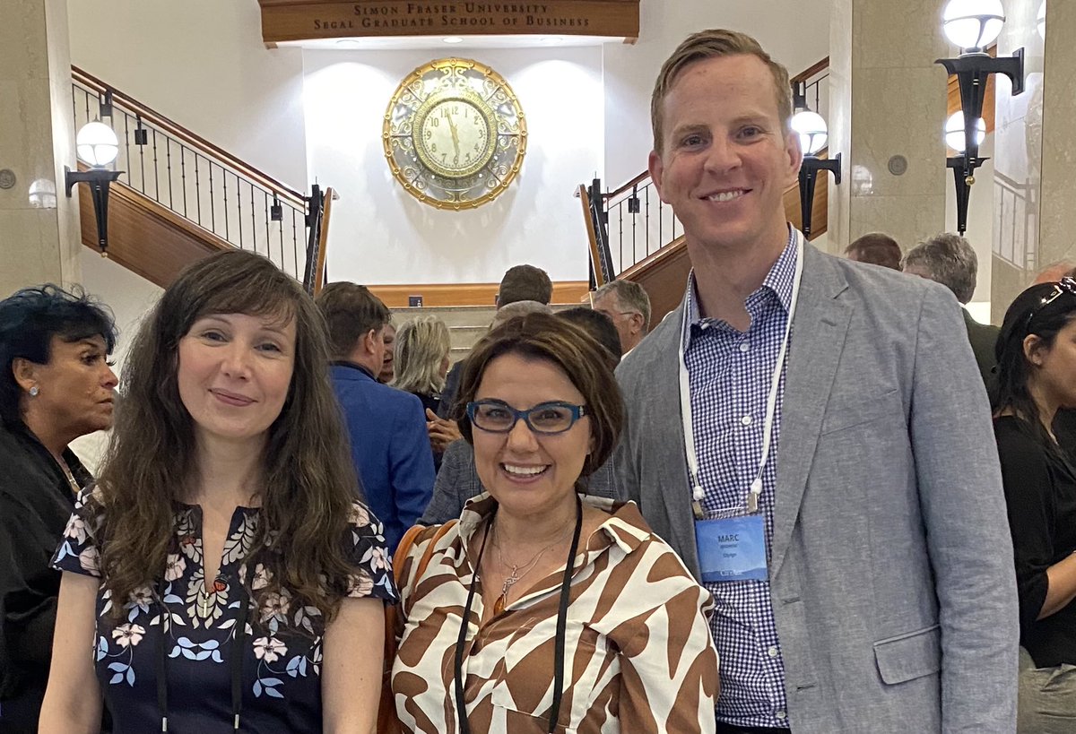 ScienceisGlobal's tweet photo. Finally at the first in person @CityAge #DataEffect event since the pandemic. Lovely networking event. Meeting the Estonian delegation and learning about their phenomenal digital society @e_estonia @cybernetica @GenomeBC also we found out Marc Andrew is very tall @CityAge 😂 https://t.co/A6uTc1qdwj