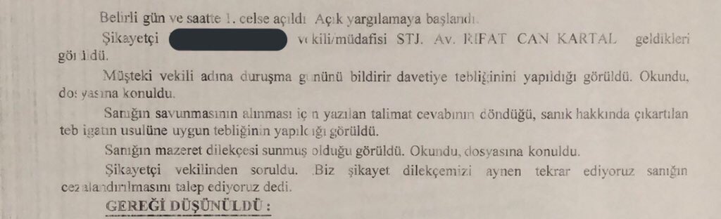 Hukuk alemi için küçük, benim için büyük adımlar :)