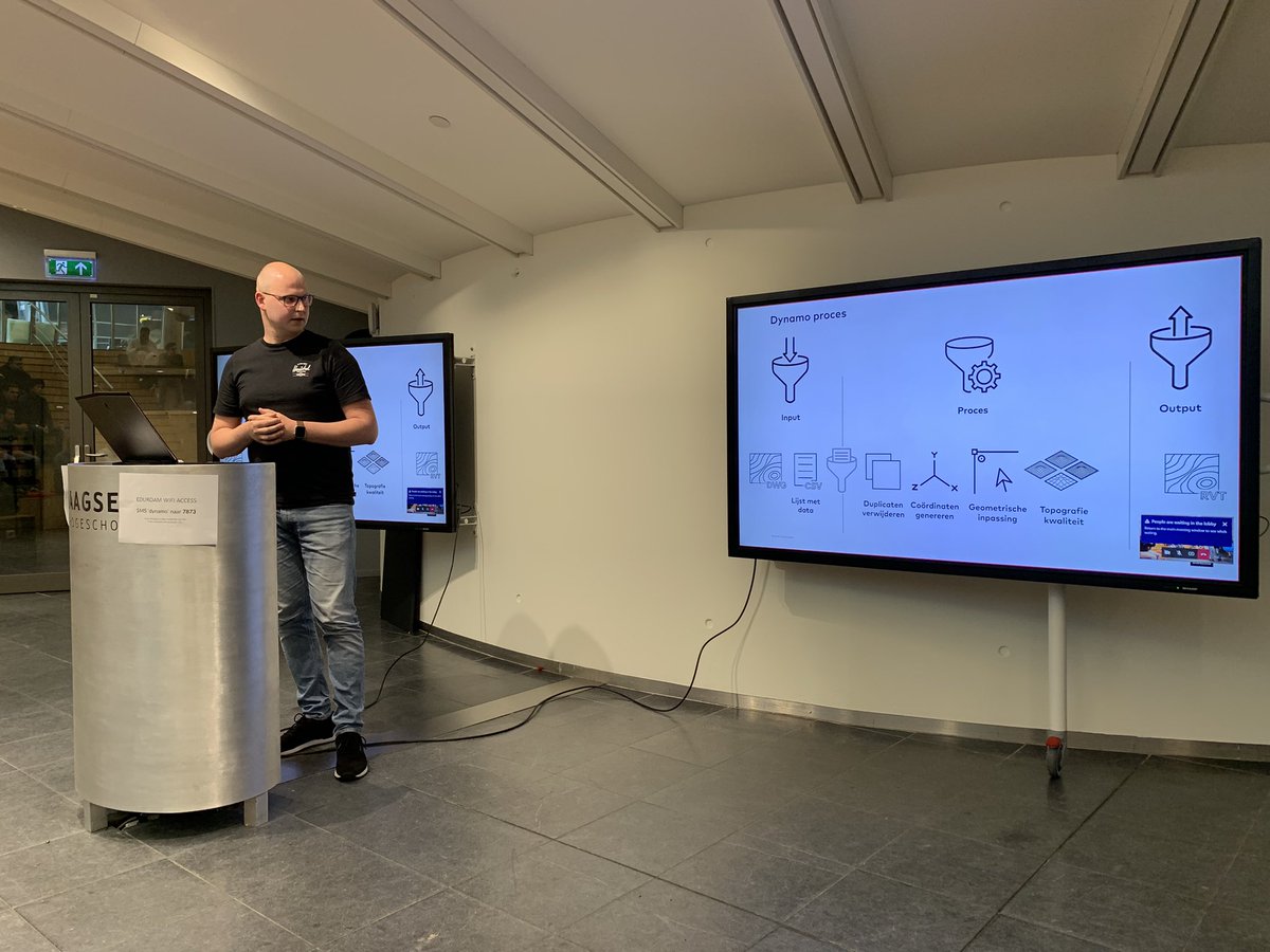 Johnno Peters van <a href="/EGMarchitecten/">EGM architects</a> toont conversie van #autocad naar #revit met <a href="/DynamoBIM/">Dynamo</a>
