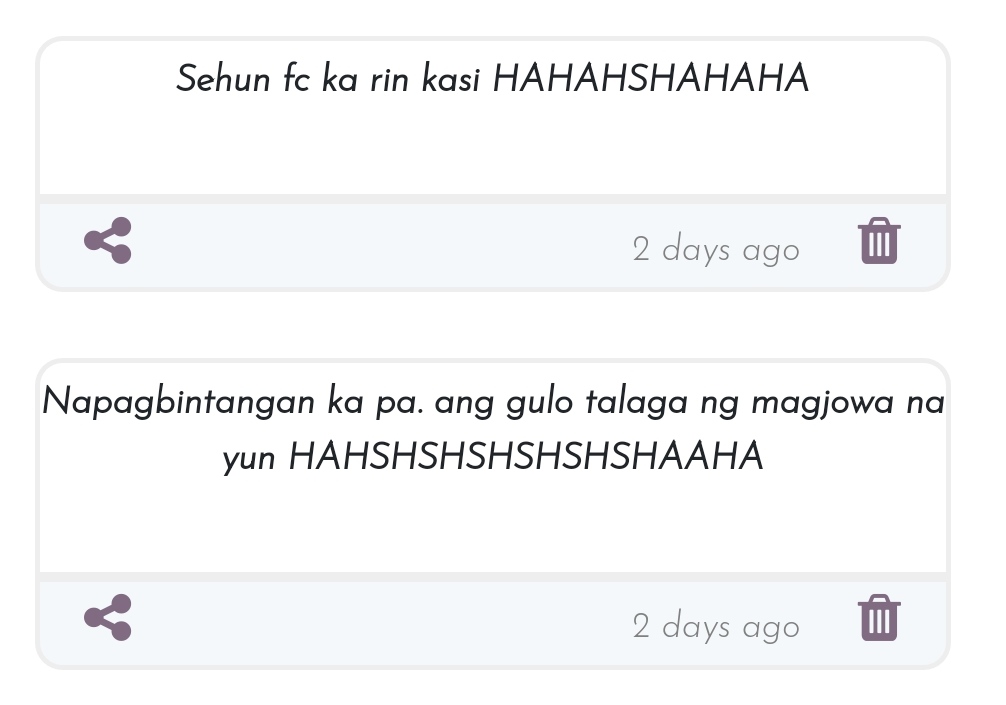 sinasabi ko sa'yo anon eh kung chinismis mo na sa akin 'to sa dms eh 'di sana kilala ko na sino ba yang tinutukoy mo. HAHAHA