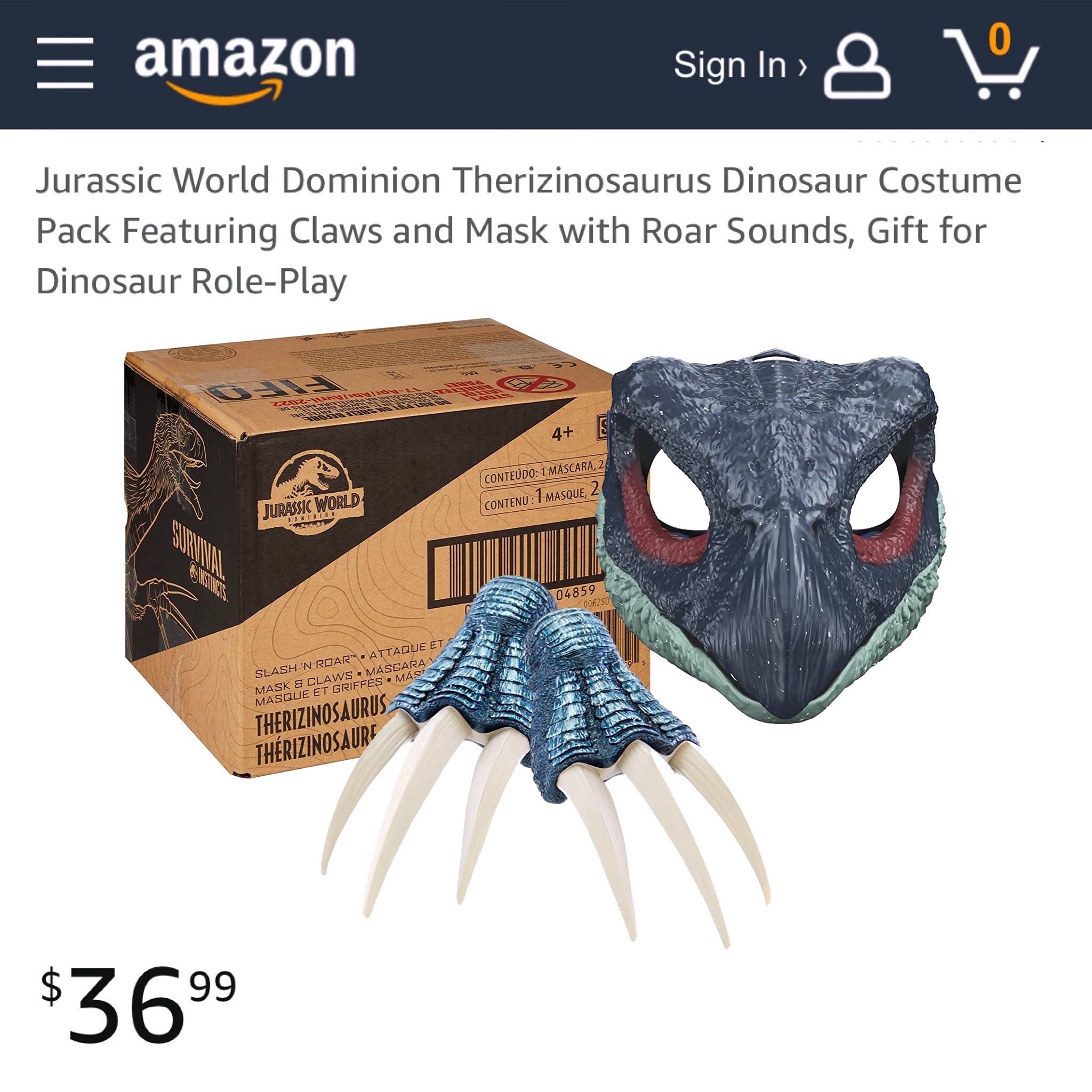 Therizinosaurus 1/2 Mask – Jurassic World 3 Dominion Therizinosaurus 1/2 Mask – Jurassic World 3 Dominion
