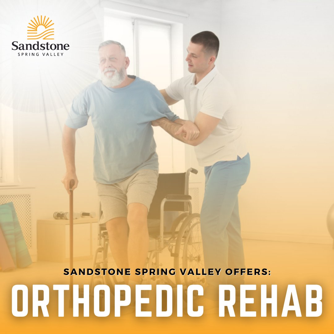 When recovering from an injury, it's crucial to have the care you need. At Sandstone Spring Valley, we offer orthopedic rehab services to get you back on your feet. 💓

Contact us today to learn more about our top-notch services!

#SandstoneSpringValley #OrthopedicRehab