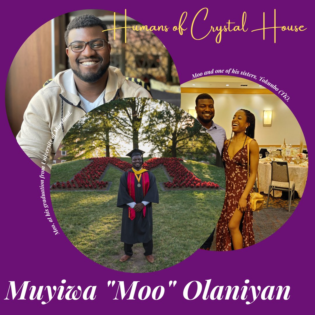 It's time for the next #HumansOfCrystalHouse feature! This week join us in learning about Moo! Moo has lived at #CrystalHouseVA since 2019 after graduating from UMD! Checkout the link in our bio to learn more! 

#Community  #HumansofNewYork #ARL #NationalLanding