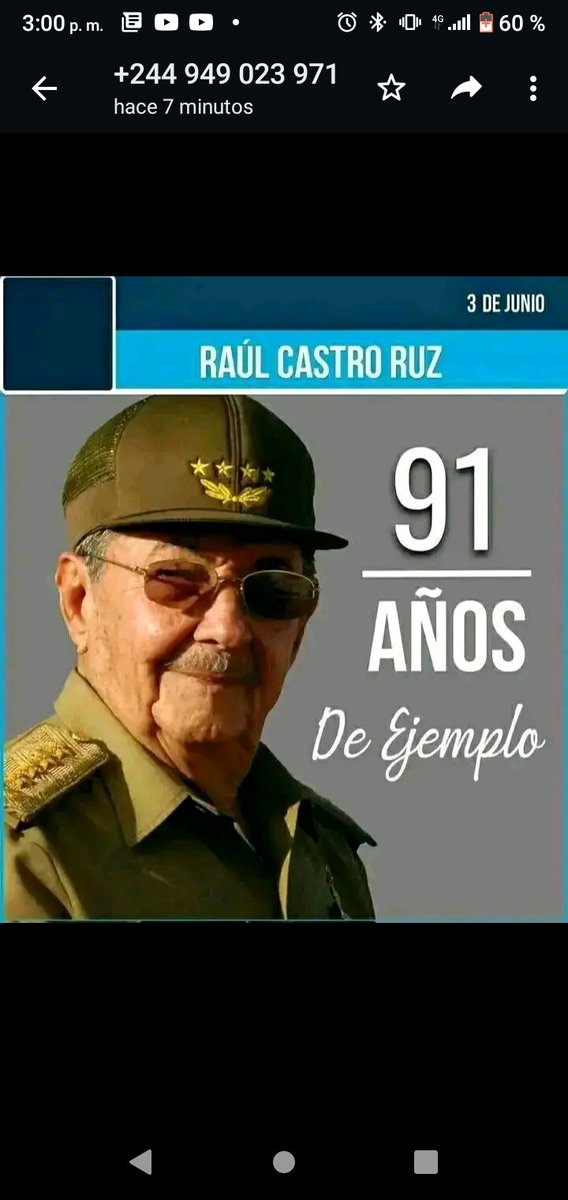 Muchas felicidades General de Ejercito. Ejemplo de entrega a nuestra Revolución y a nuestro pueblo.