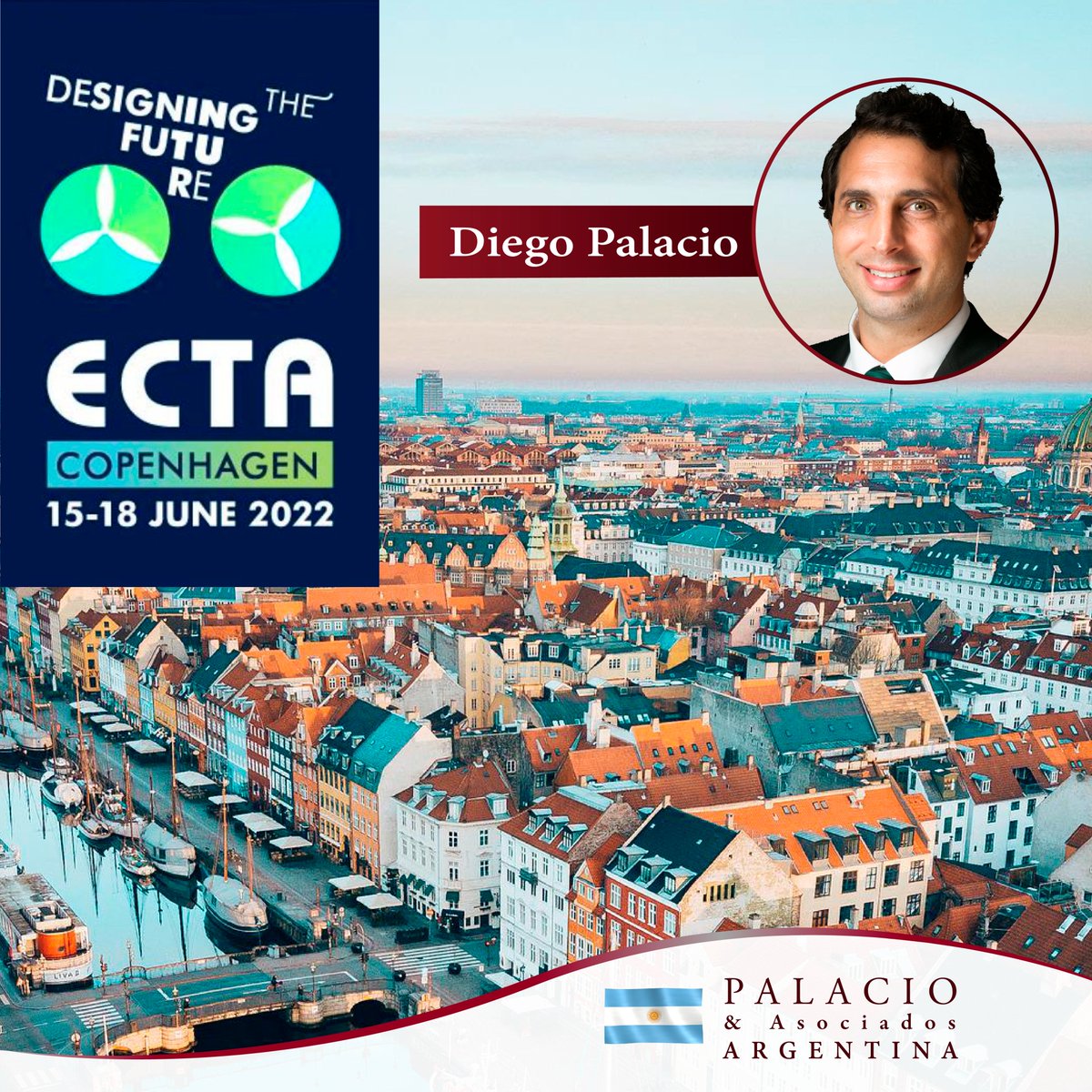 PalacioYAsoc's tweet photo. We are pleased to announce that our partner @DiegoPalacio131 will represent the firm at ECTA 40TH ANNUAL CONFERENCE - DESIGNING THE FUTURE- in Copenhagen, Denmark from June 15th to 18th.

Hope to see you there! https://t.co/7QDoGUB3a9