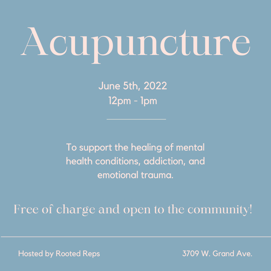 RC3Chicago's tweet photo. In response to recent national and local tragedies, Rooted REPS will be holding another acupuncture session that is free of charge and open to the community. 

The next session will be held on Sunday, June 5th from 12:00-1:00pm in the sanctuary. https://t.co/0wkYvpC2Ev