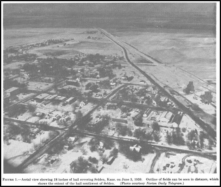 NWSPittsburgh's tweet photo. On this day in 1959...thunderstorms in NW Kansas produced up to 18" of hail in Selden. Hail fell for 85 minutes, and the temperature dropped from near 80  to 38 degrees. Here in our neck of the woods...you can expect plenty of sunshine and seasonable temps this weekend. https://t.co/8UkZFqF3rj