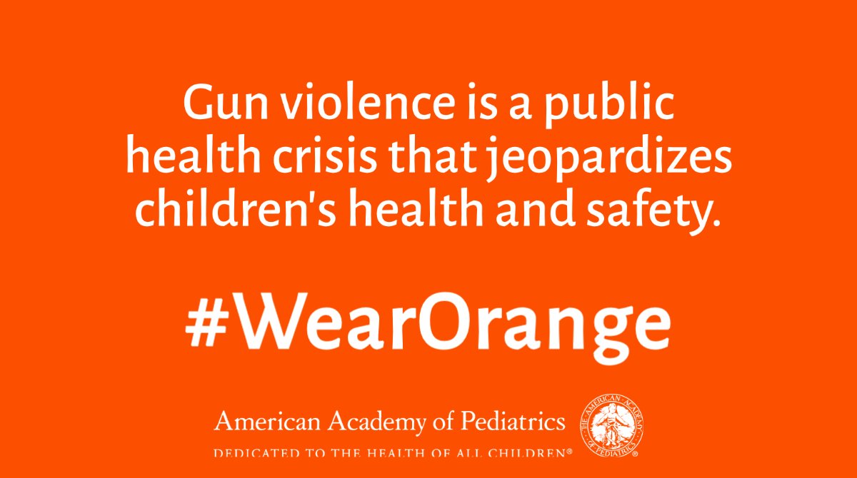 On National Gun Violence Awareness Day, we reflect on the many recent mass shootings including Uvalde &amp; Buffalo, and we #WearOrange to raise awareness about this public health crisis, which profoundly impacts children and intensifies long-standing racial inequities in America. 🧵