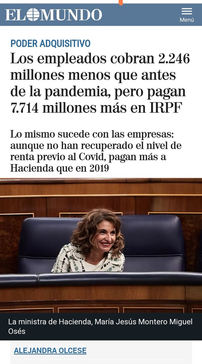 Los empleados cobramos 2.246 millones menos que antes de la pandemia, PERO pagamos 7.714 millones más en IRPF. 

#CSIFSiTeDefiende

El #22j todos a la calle delante de la delegación de gobierno.

#CSIF pide negociar nuestro poder adquisitivo!