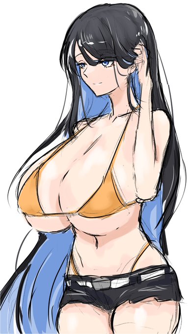 友達に促されて自分では絶対やらないコーデで攻める黒青さん 