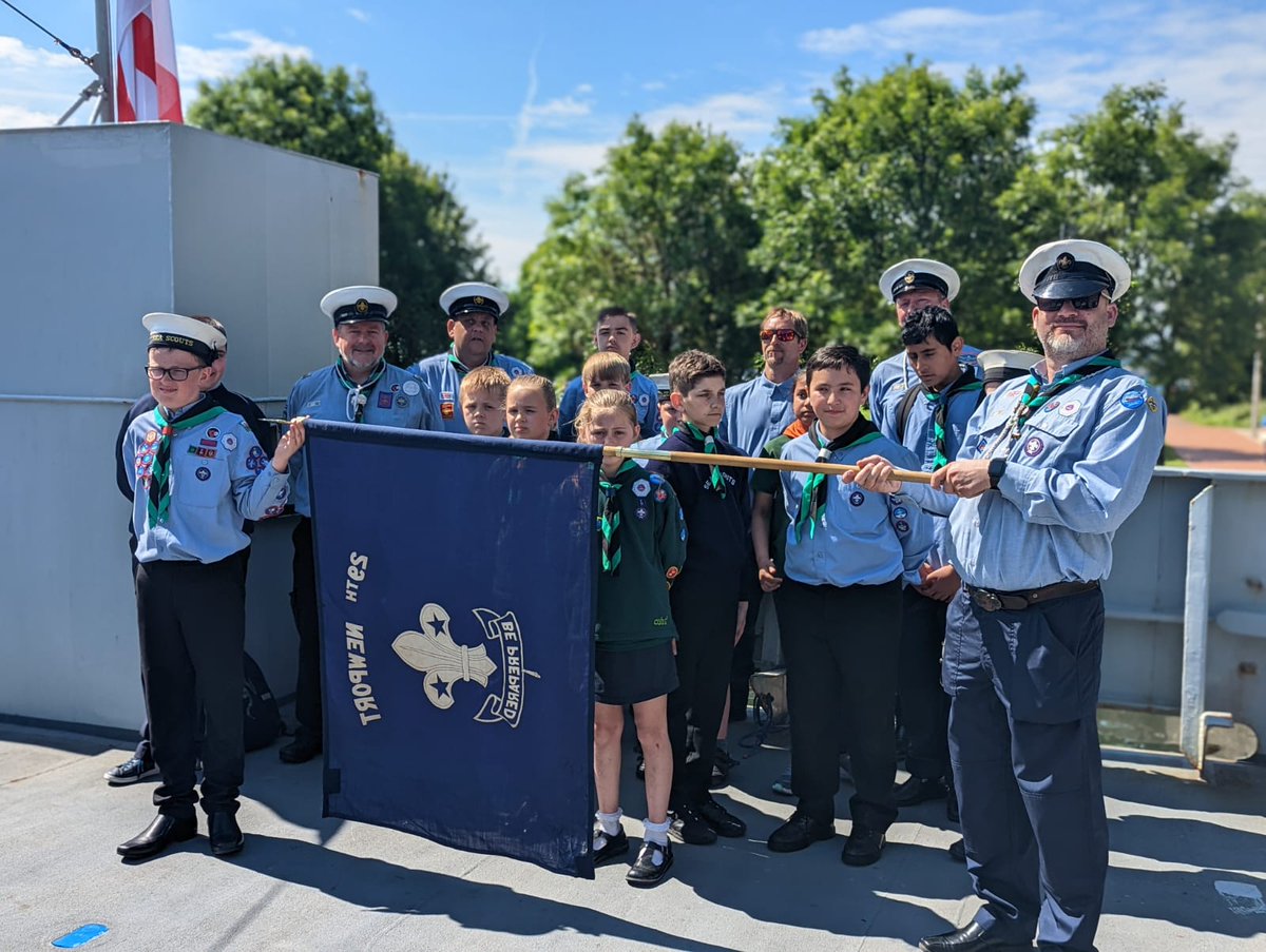 29th Newport Sea Scouts welcomed new scout members aboard @hmssevern during their visit over the #PlatinumJubilee weekend. Fantastic that some talented young people from the city of Newport got to visit their affiliated ship while it was in Cardiff Bay. @29thNewport @ScoutsCymru