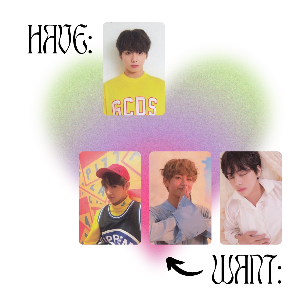 TGKDIARY's tweet photo. ok final ang gulo ko srry 🫠

🌐🌷🫧 wtt . lft 

         have: jk her v (old manu) 
         want: jk her e/ tae her o/ tae tear u (pref old manu as well) 

— dm for condi! strictly for trade only 📩

# wtt lft jk her v taehyung pc ph https://t.co/Cw69Ocn3Pe