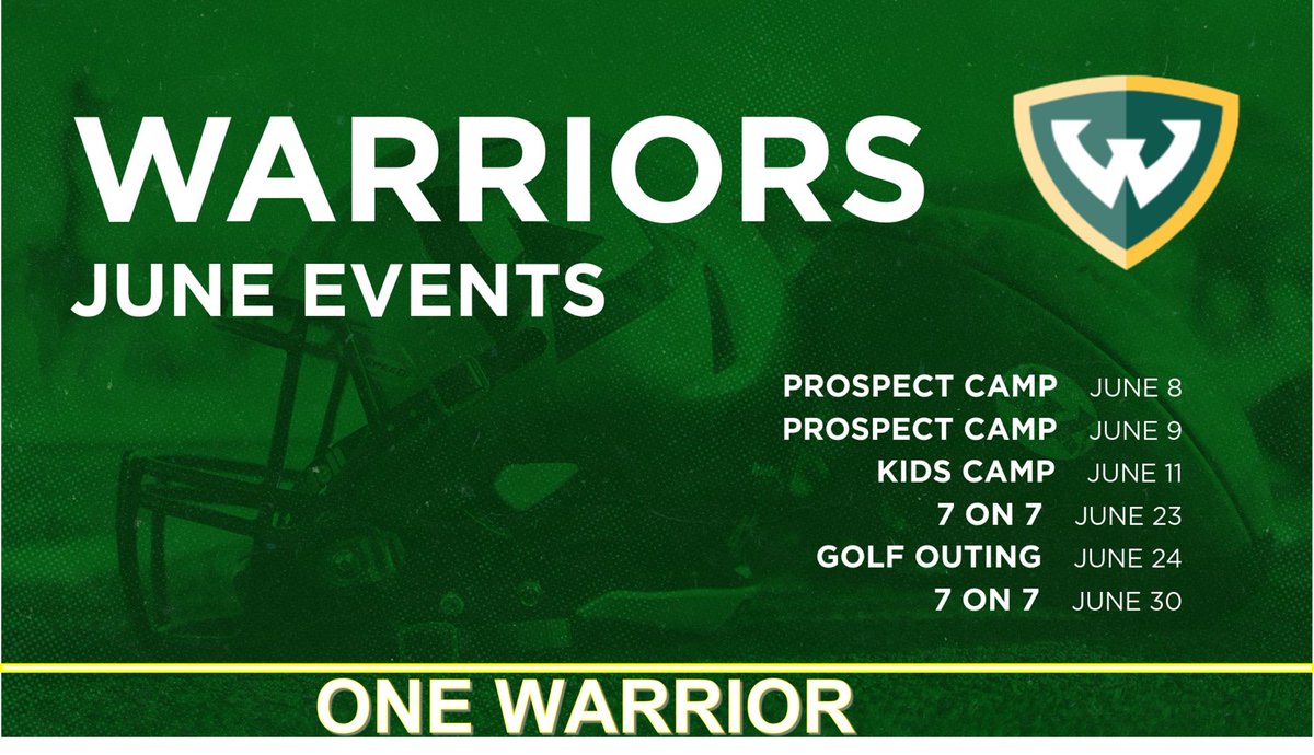 June is going to be a busy month for the Warriors! Save these dates, you're going to want to be in Midtown Detroit! #OneWarrior 🔰