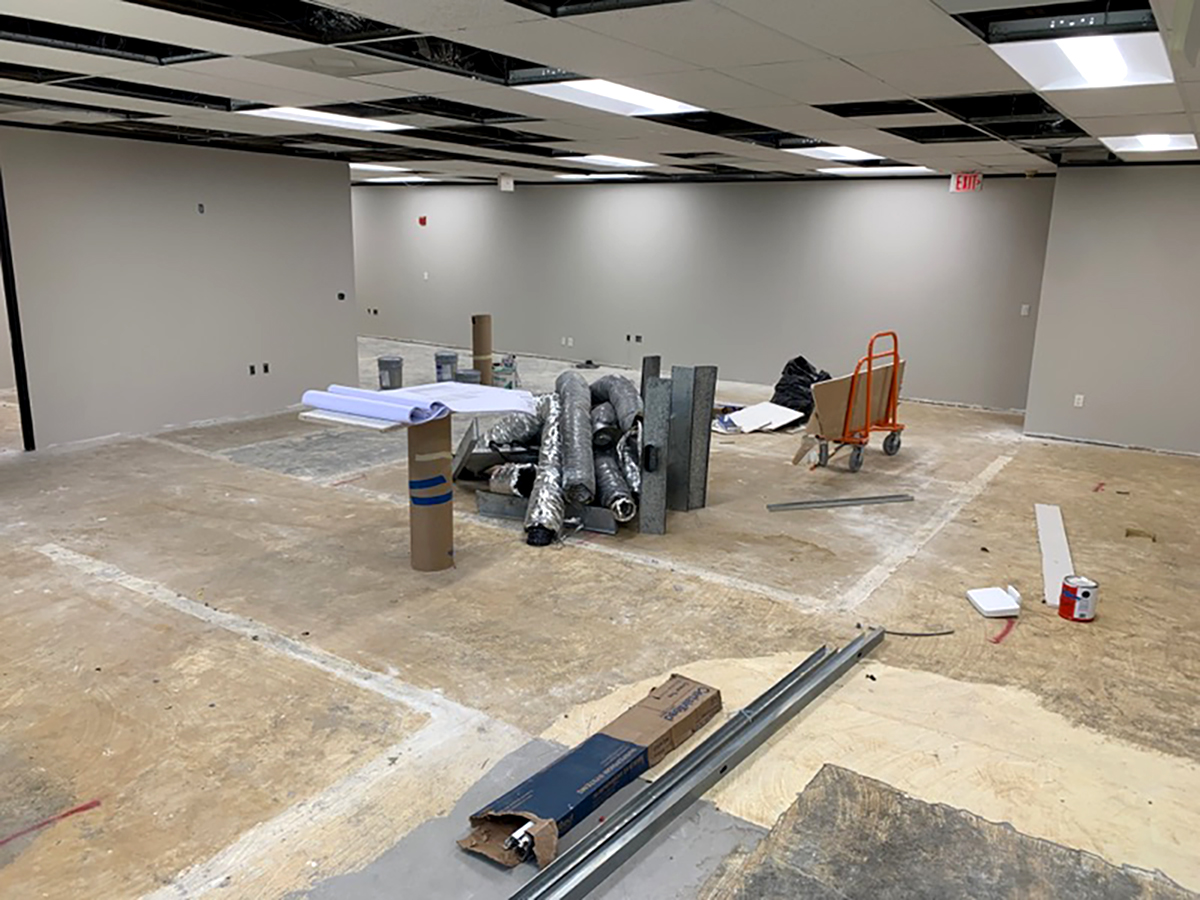 PetroLedger's tweet photo. Big things are happening at our Houston office! Here's a few shots of the renovation progress, featuring Simon Cormack starting his first day in his temporary digs. Welcome to the team, Simon! https://t.co/ZBOMxbGskw