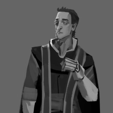 Divinheim's tweet image. Sketch vs end result for Antidote! #indiedev #gameart