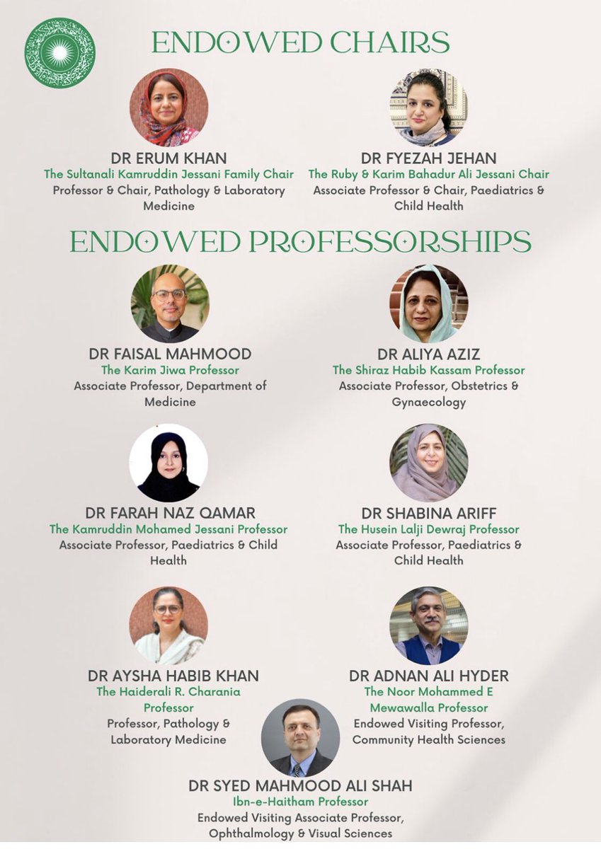📣 Thrilled to announce our Newest  endowed faculty members <a href="/AKUGlobal/">Aga Khan University</a> Recognising top impact, endowed positions are one of the highest honours bestowed upon faculty. Join us in congratulating all of them!! 🌟Huge thanks to all Donors &amp; families - for their decades of support !!!