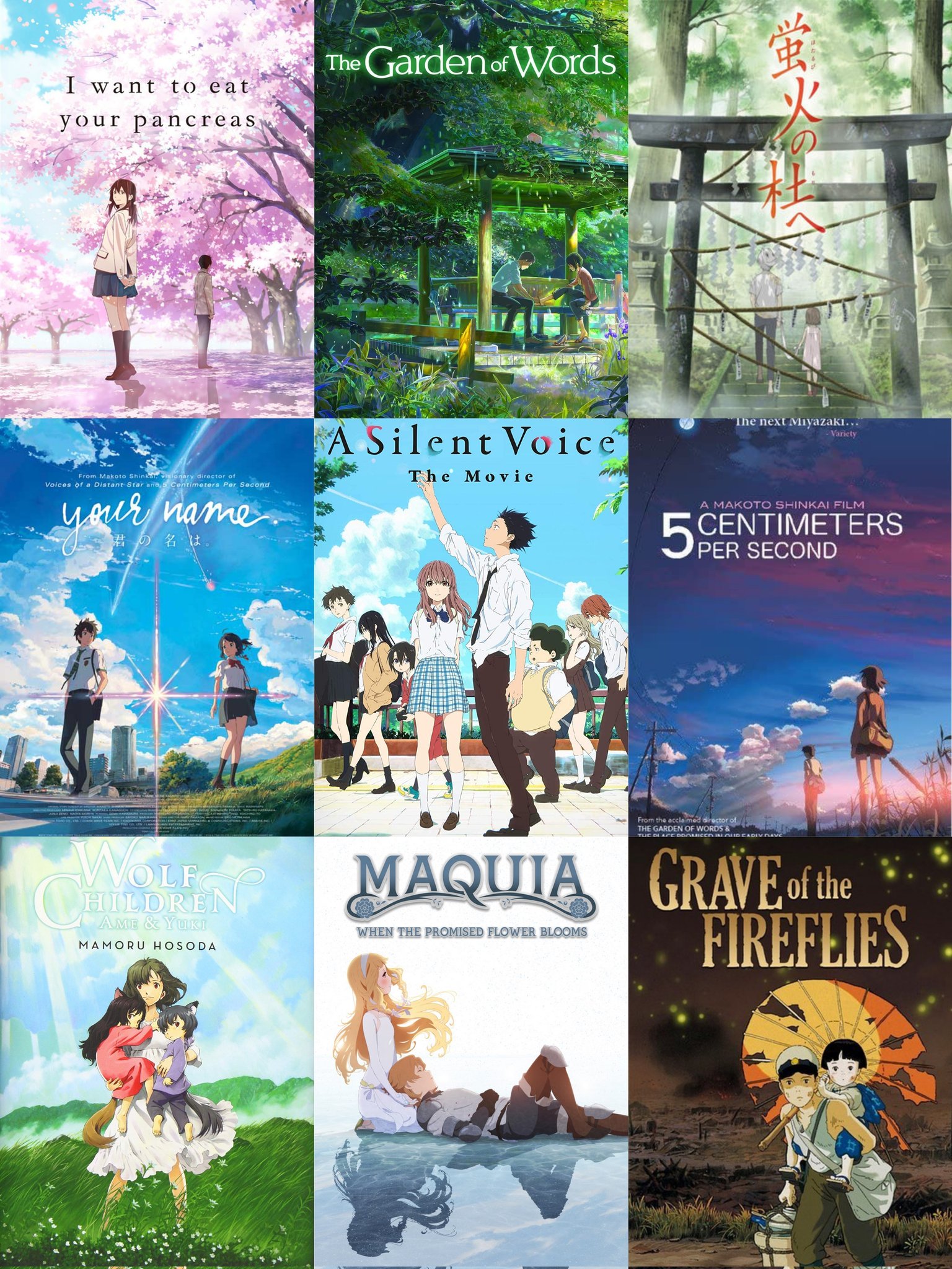 Ninx on X: &ldquo;Anime movies you&rsquo;ll need tissues while watching https 