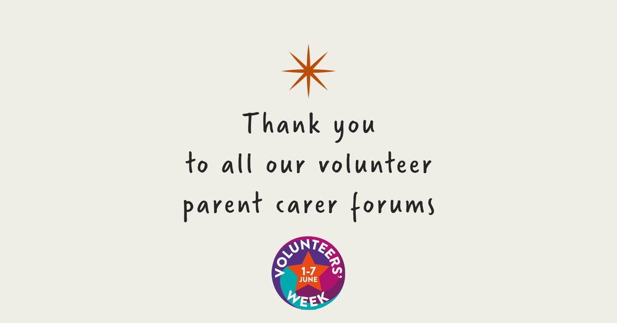 NNPCF's tweet photo. 1-7 June is National Volunteers Week 

We would like to say a massive thank you to the thousands of volunteers that make up our parent carer forums across England.

We are extremely proud of the work our forums continue to do locally, regionally &amp; nationally. 
#volunteersweek https://t.co/p4Y0g5avj2