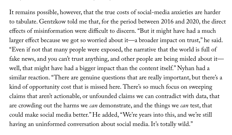 BrendanNyhan's tweet photo. My takes in excellent new Gideon Lewis-Kraus @NewYorker story on what we know and don't know about the effects of social media https://t.co/Ac23Cha4V0 https://t.co/vI0nPSpQgI