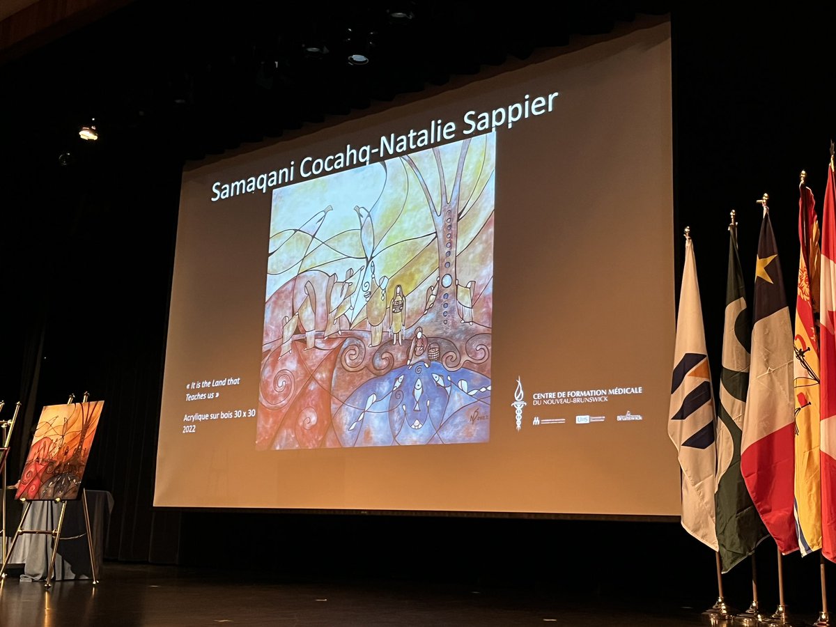 L’œuvre commémorative de la cohorte pré-doctorale 2022 a été créée par l’artiste Wolastoqey #NatalieSappier et est intitulée « it is the land that teaches us ». <a href="/USherbrooke/">Université de Sherbrooke</a> <a href="/campus_moncton/">UMoncton - Moncton</a> <a href="/VitaliteNB/">Réseau de santé Vitalité</a> <a href="/Gov_NB/">Government of NB</a> @WolastoqRN <a href="/WolastoqeyNNB/">Wolastoqey Nation in New Brunswick</a>