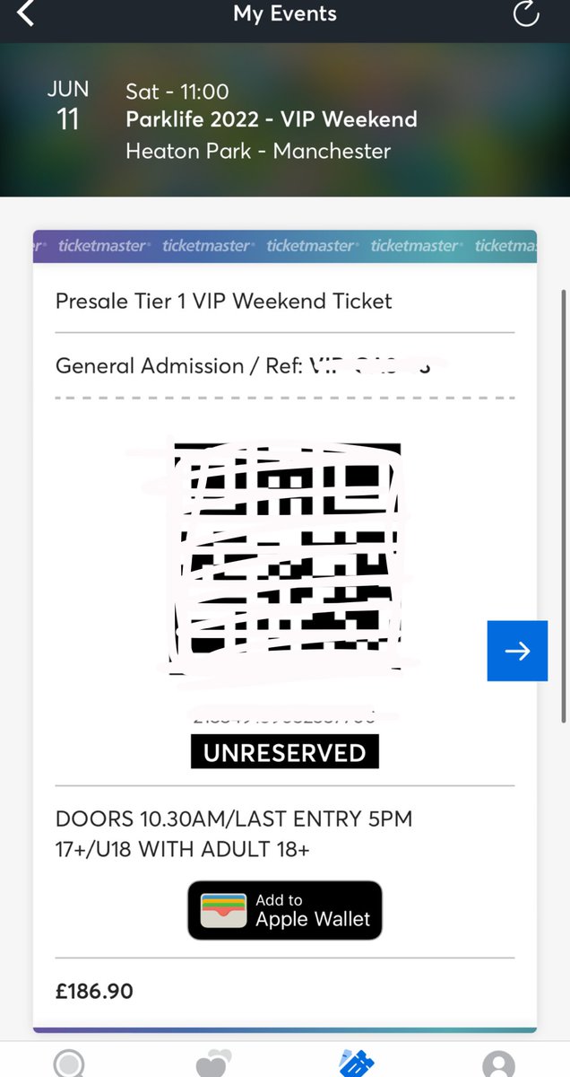 Lucareale22's tweet photo. Still got 3 full VIP weekend tickets for parklife festival next week.. Make me a serious offer and they’re yours #parklife #parklifetickets #ticketmaster https://t.co/xoQfuu71b5
