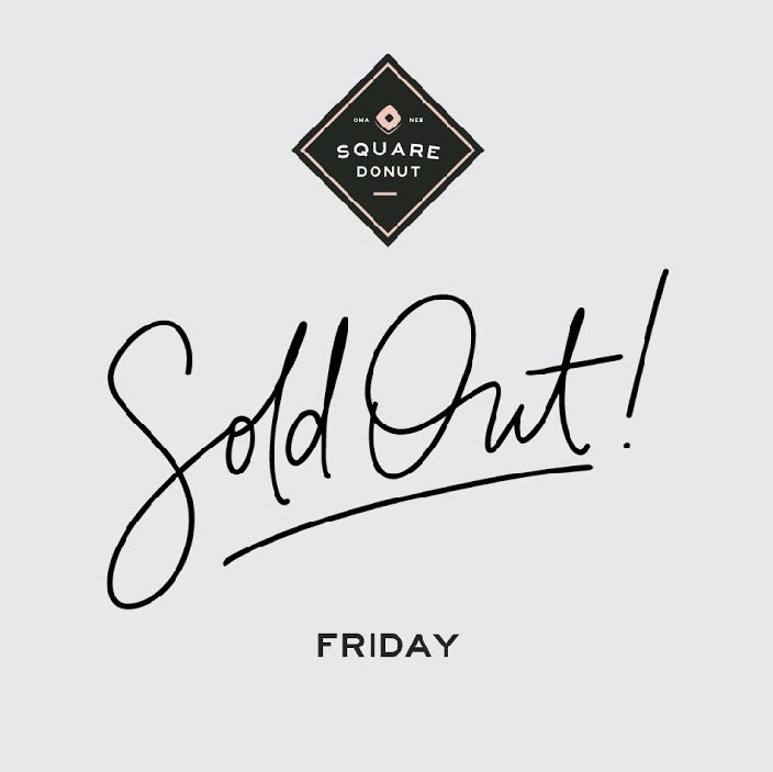 SquareDonutOMA's tweet photo. WOW!!!! Omaha, you definitely SHOW UP! Thank you sooooooo much!!!!! ❤️ We doubled our batch 🍩🍩 from last year and still couldn’t keep up. 🙏🏻 Challenge is on for next year. We will have a dough throw down! #soldout #nationaldonutday #free #donuts #squaredonut #thankyou https://t.co/DYfOmEIp5V