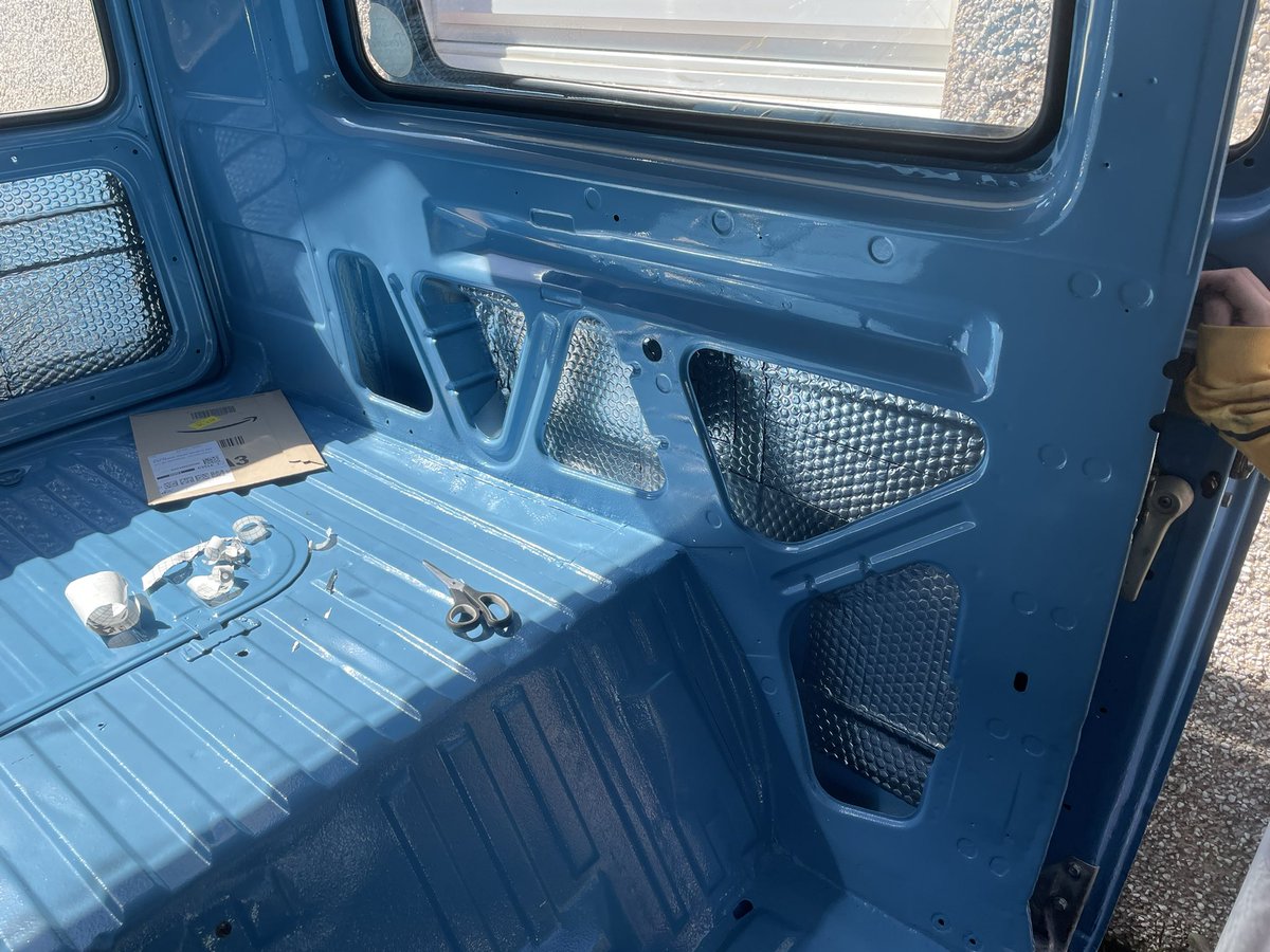 compulsory_fun's tweet image. Sound deadening going into the van, big shout to @combevcampers for the kit and giving me the confidence to keep going with this project.  #vw #t25 #restoration #dodomat