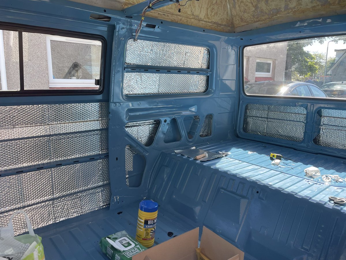 compulsory_fun's tweet image. Sound deadening going into the van, big shout to @combevcampers for the kit and giving me the confidence to keep going with this project.  #vw #t25 #restoration #dodomat