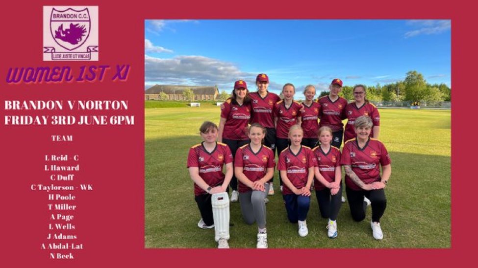 Looking forward to welcoming @Norton_C_C Women 1st XI tonight in the @DCB_Women league. A great way to enjoy a bank holiday evening! Good luck to all!!