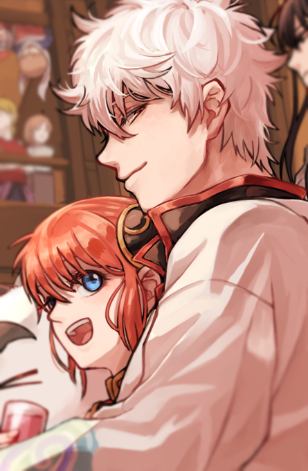 銀ちゃんと神楽。
去年のイラコン未完成のままだったので仕上げようかなと思います🍓🥛 