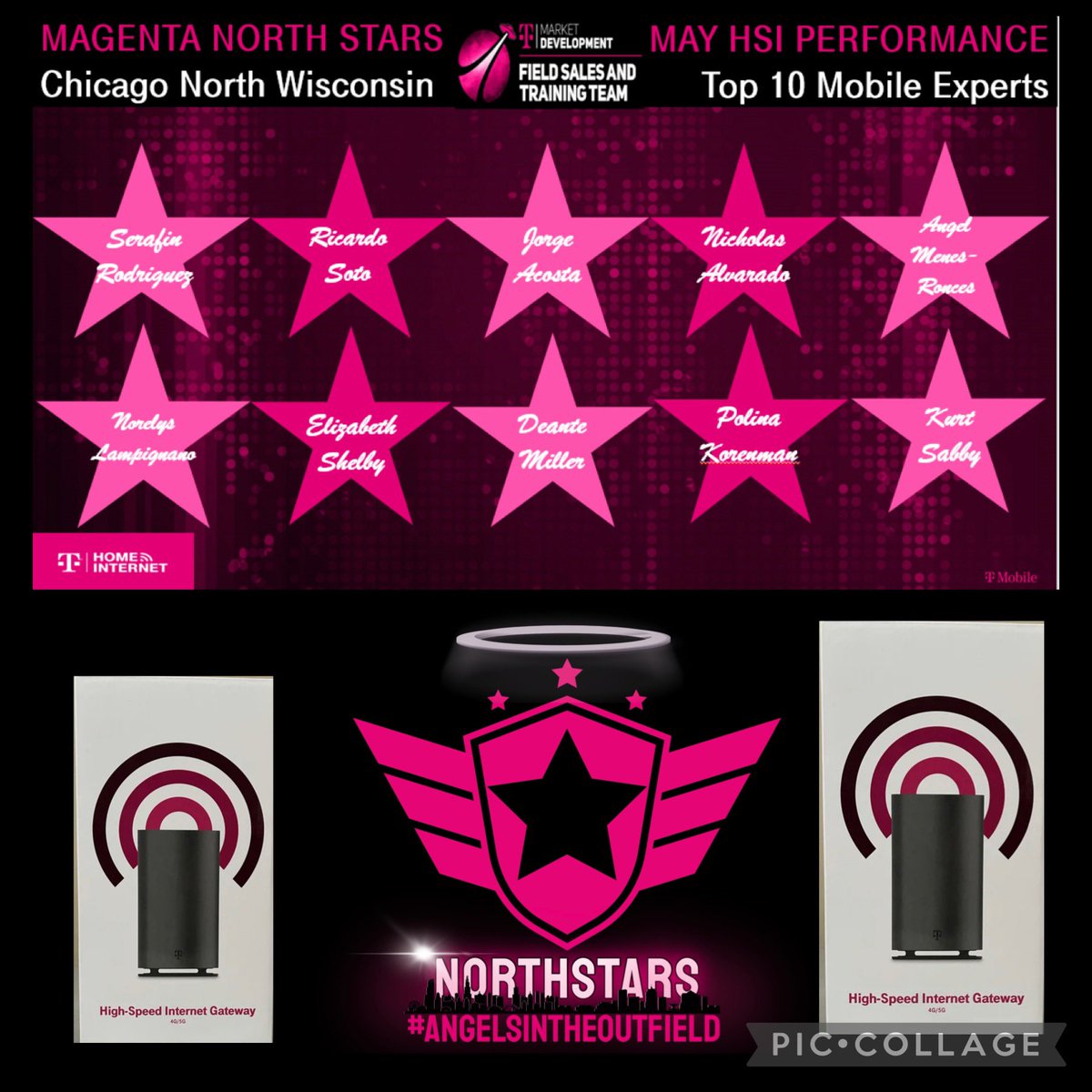 It’s FRIYAY recognition! 💖 Obsessing over Magenta Northstars ✨TOP MAY ME’s for HSI Innovation and Changefor our UNCARRIER Internet Freedom 🎉 Congratulations &amp; thank you for Dreaming Big &amp; Delivering! <a href="/domjrcoleman/">Dom Coleman</a> <a href="/TracyNolan_/">Tracy E. Nolan</a> @DodenLaura @SimeonBookerIV