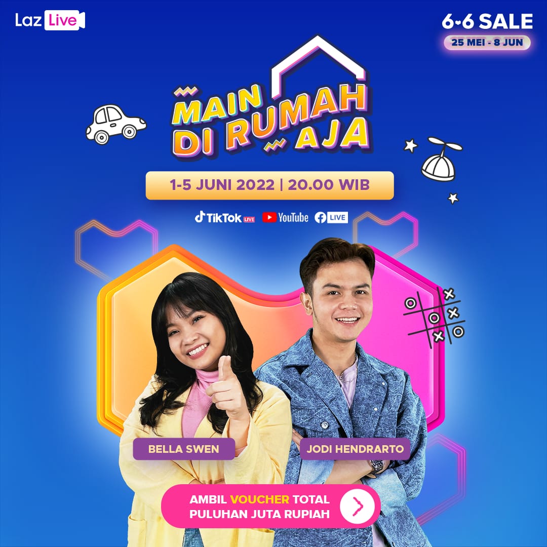 naksku's tweet photo. Kalian lgi ngapain nih? aku sih mendingan nonton dan ikutan ada LazLive nya Main Di Rumah Aja  hanya di @LazadaId hadiah Spektakuler ,ikut Yukk #MabarBarengJodi #TangkapVoucherBelanja Tonton Lazlive Sekarang https://t.co/K1oXdCQOhm