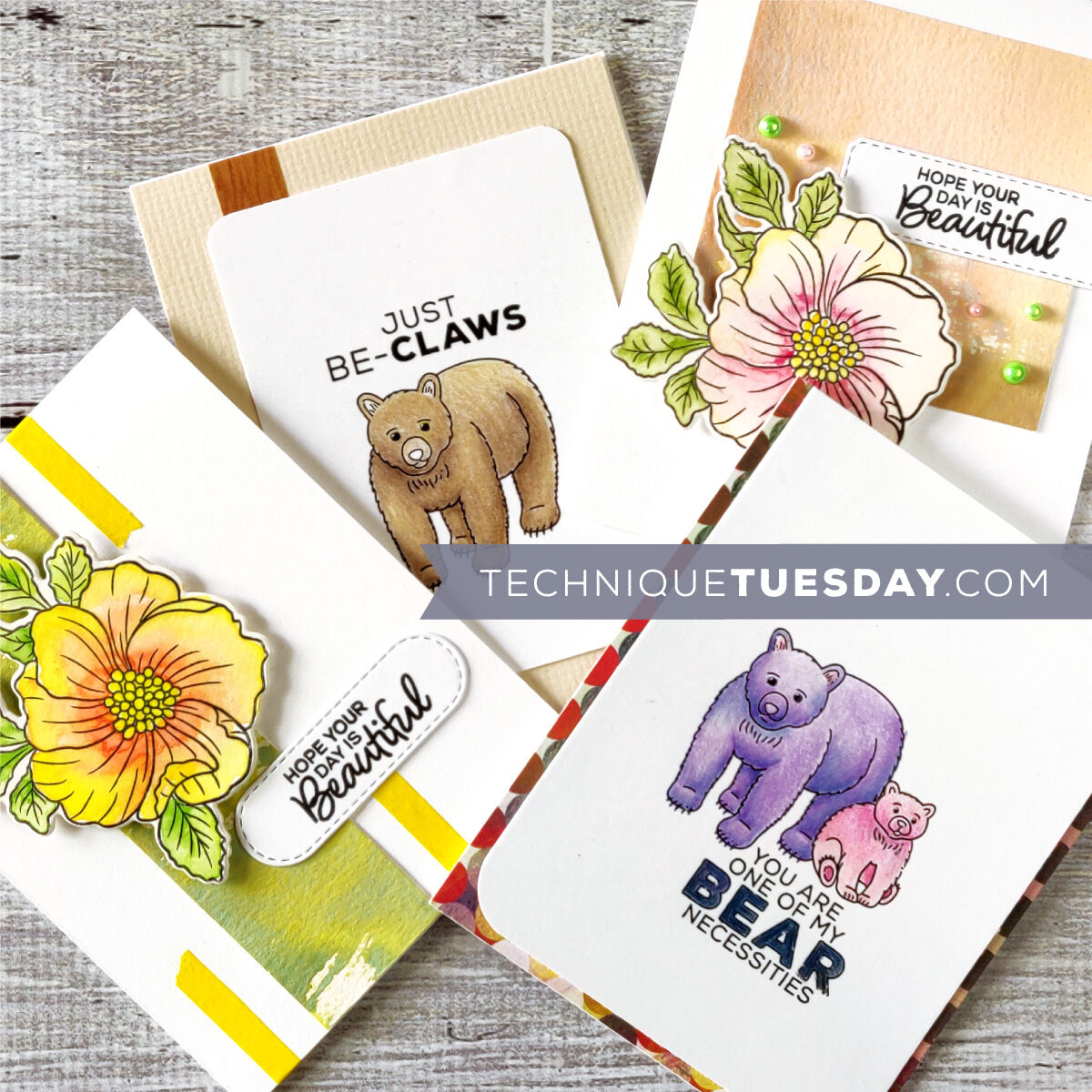 Wild Roses, Bears, and summertime, oh my! Our June release is available for pre-order now! Check it out on our website techniquetuesday.com/new-products.h…