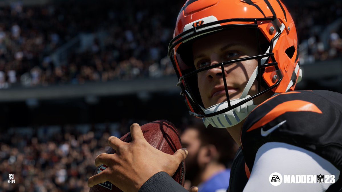 EAMaddenNFL's tweet photo. First look at @JoeyB in #Madden23 🔥

@Bengals https://t.co/P3NeSBZ7HN