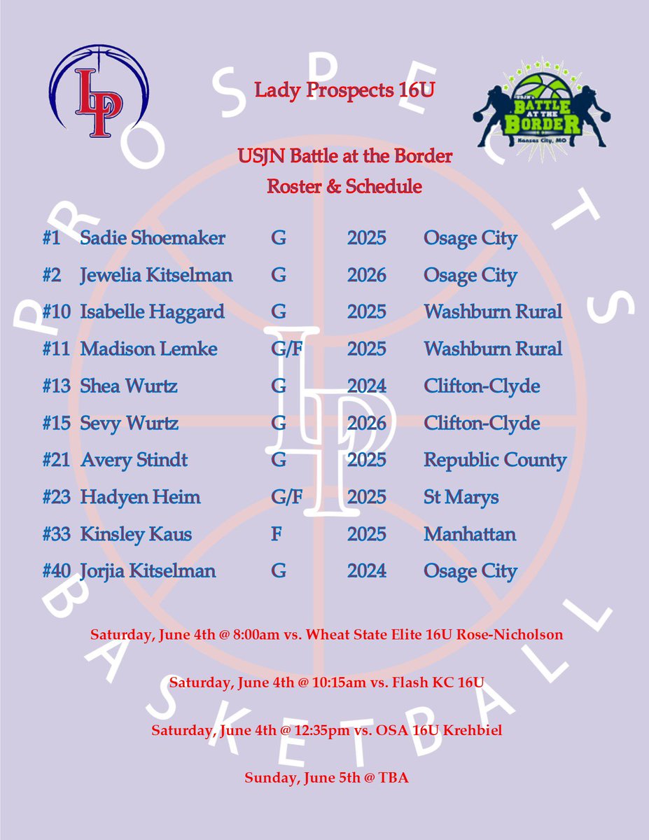 Last tournament before our June high school break. We’ll see you at the <a href="/USJN/">USJN</a> Battle at the Border this weekend! #GetBetterEveryDay #TheLPSistethood🔴🔵