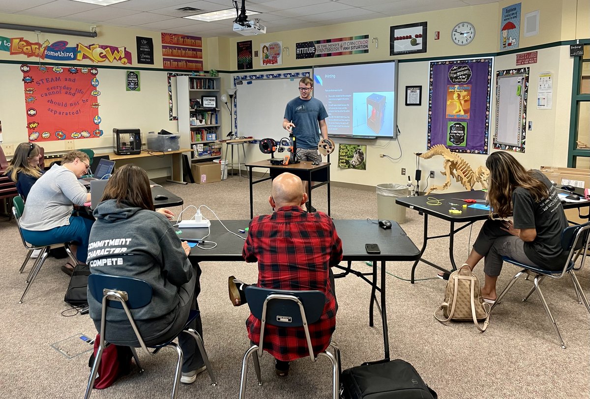 npspanthers's tweet image. Summer training for staff is in full-swing. Several educators spent the day yesterday learning more about the HAL and Makerspace Programs. #TheLearningNeverStops #npspanthers