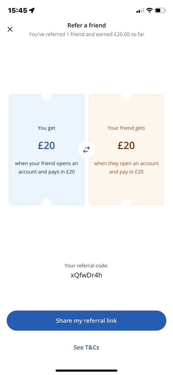 Referralcode61's tweet image. #referralcode use code for £20