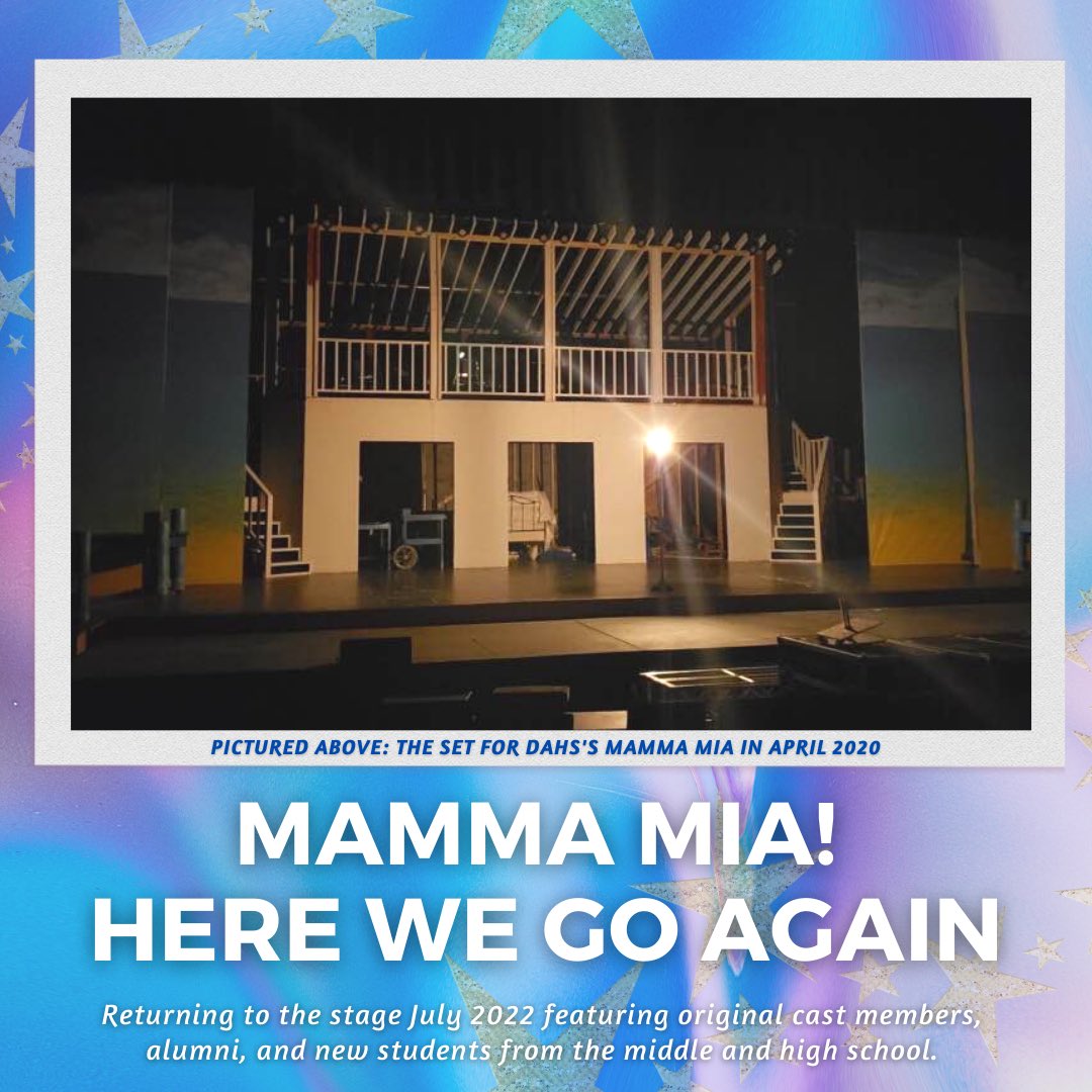 The 2020 set of Mamma Mia sat in limbo for months, before being deconstructed and stored for two years. Tomorrow cast, crew, staff and volunteers will reconstruct the entire set to all of its original glory!
