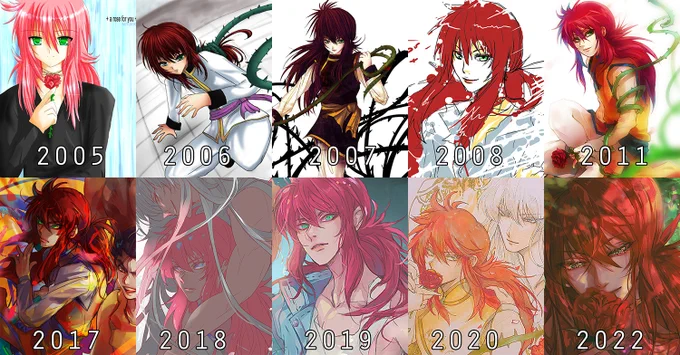 [YYH] 17 years of drawing Kurama lol 