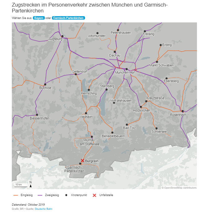 Zugstrecken bei #Garmisch - am Unglücksort #eingleisig <a href="/BR24/">BR24</a> Der Bayern Überblick auf der interaktiven Karte <a href="/Claudi_Kohler/">Claudia Kohler</a>  @br24 br.de/nachrichten/ba…