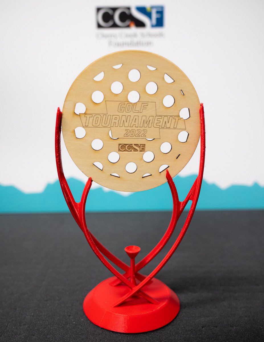 .<a href="/CCIC_CCSD/">Cherry Creek Innovation Campus</a> student Kestin Kuhn designed this year's Cherry Creek Schools Foundation Golf Tournament trophies! 🏆

A week from today, the 2nd Annual CCSF Golf Tournament will take place at The Ridge at Castle Pines Golf Course to support students, schools and the community! 🏌️‍♀️