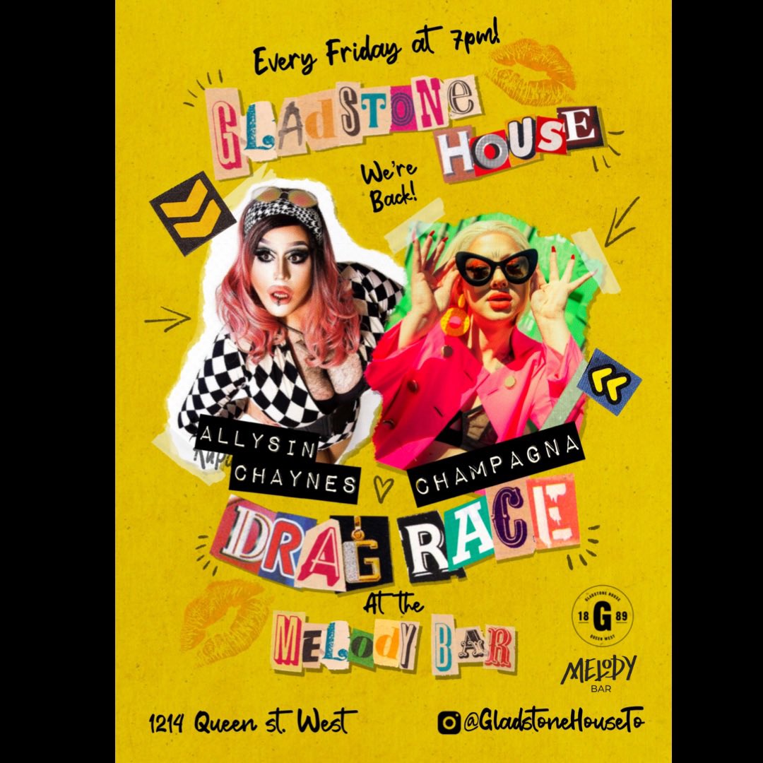 What’s happening tonight at Melody Bar?!? 

Drag Race Viewing party!! Hosted by Allysin Chaynes &amp; Champagna ✨ starts at 7pm! 

Let’s get this party started!!