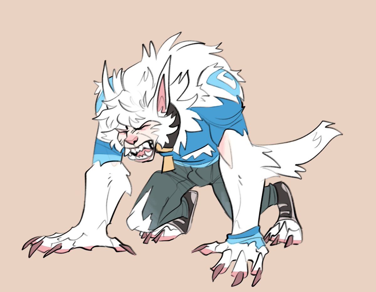 He suffers from compulsive lycanthropy, he can't control his