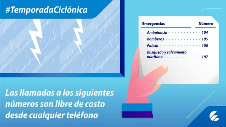 🔊 Ante emergencias 👉 recuerda que tienes a tu alcance 🫴 y libre de costo, los siguientes números. ☎️📞
#ConsejoÚtil
#TemporadaCiclónica en #Cuba
