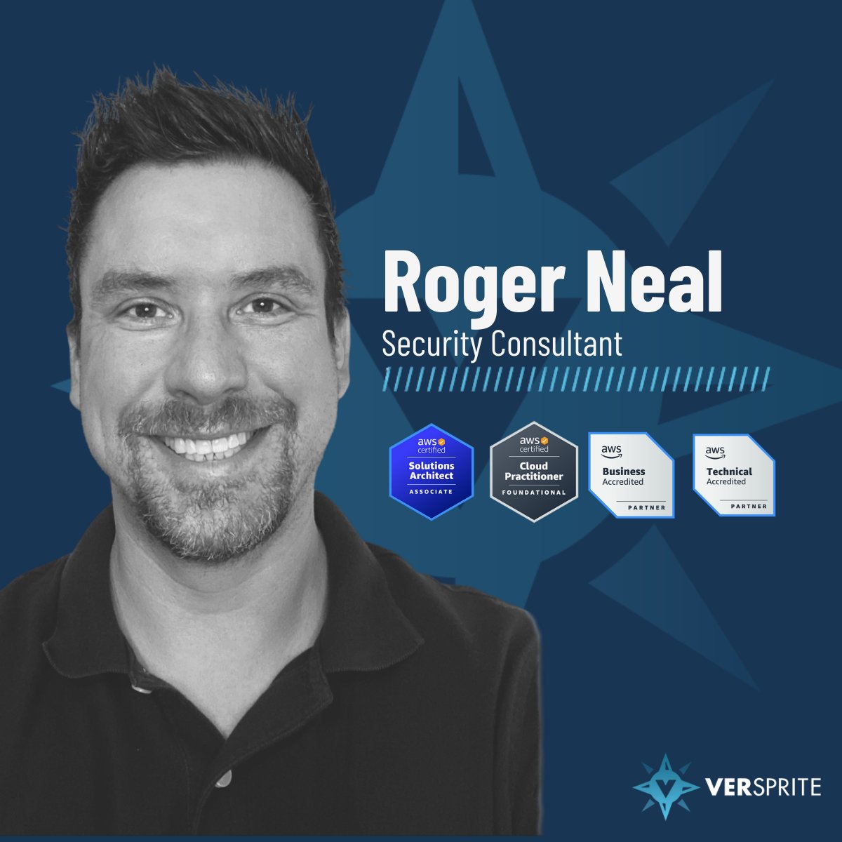 VerSprite's tweet photo. Meet @TheRealRogNeal , a passionate security information consultant with an expertise in working with AWS cloud environments. 

Follow Roger as he shares tips and thoughts cloud security best practices, and identifying and remediating vulnerabilities.

#cloudsecurity #secops https://t.co/42GLuwPAOF