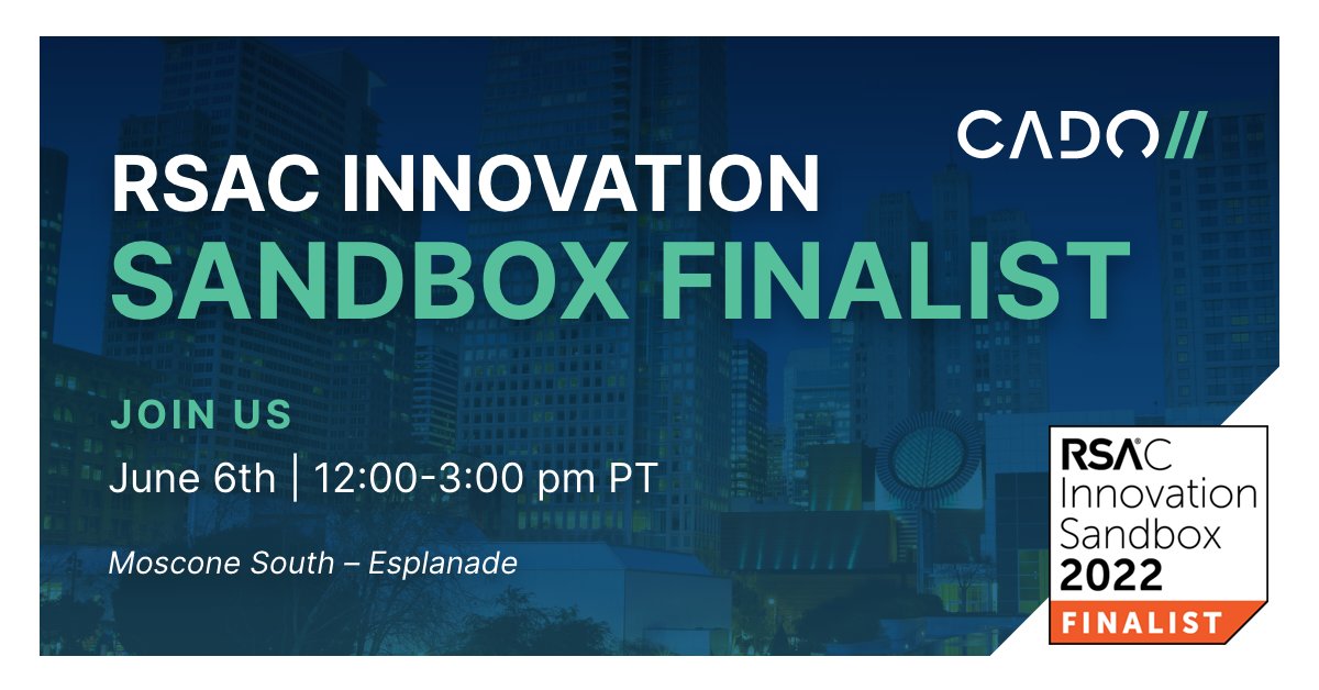 We're honored to compete in the #RSAC Innovation Sandbox context on Monday! Meet us there or stop by our booth ESE 26 in the Early Stage Expo to see how Cado is bringing incident response into the #cloud era  hubs.li/Q01czVj40

#cloudincidentresponse #cloudIR